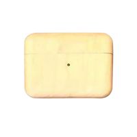 Yuege Anti-Lost Case for Airpods Pro, Protective Nature Wood Wooden Cover Case and Skin for Apple Airpods Charging Case fro AirPods Pro with Anti-Lost Hook for Airpods Accessories Kits (Maple)