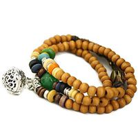 Natural Wooden Bead Essential Oil Diffuser Wrap Bracelet/ Choker Necklace
