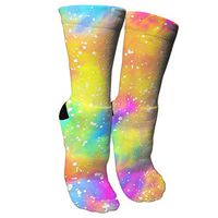 antspuent Tye Dye Colorful Compression Socks Unisex Printed Socks Crazy Patterned Fun Long Cotton Socks Over The Calf Tube