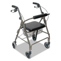 Mabis 501-1012-4100 Ultra Lightweight Aluminum Rollator - Straight Backrest - Titanium