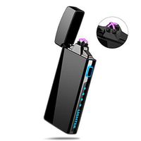 Lighter - Electric Arc Lighter with Battery Indicator USB Rechargeable Windproof Plasma Beam Lighter for Fire Cigarettes Candles Fireworks