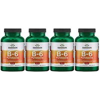 Swanson Vitamin B-6 Pyridoxine 100 mg 250 Caps 4 Pack