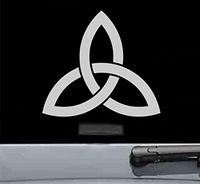 JS Artworks Celtic Trinity Knot Vinyl Decal Sticker (SILVER)
