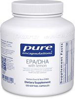 Pure Encapsulations - EPA/DHA with Lemon - Ultra-Pure, Molecularly Distilled Fish Oil Concentrate with Lemon - 120 Softgel Capsules