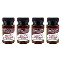 Swanson Razberi-K Raspberry Ketones 100 Milligrams 60 Capsules (4 Pack)