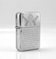 Boondocks Saints Prayer Chrome Mirror Finish Wind Proof Oil Lighter (7)