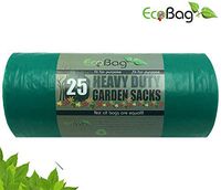 EcoBag | Yard Trash Bag, 20-25 Gallons (25 Piece), High Density Lawn Bags, Multipurpose, 100% Recycled Garden Sacks, Strong Can Liners (1)