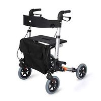 Elderly Walker Trolley-Assisted Walking Four-Wheeled Traveling Folding Wheelchair, Safe and Durable, Suitable for The Elderly Disabled