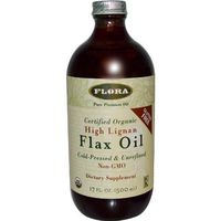 Flora High Lignan Flax Oil Certified Organic 17-Ounces