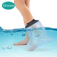 Cast Cover for Adult Foot Ankle, Waterproof Cast Protector for Bath, Watertight Shower Bandage and Wound Protector for Broken Foot Injured Ankle, Keep Wound Bandages Dry, Shower Cast Wound Covers