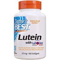Doctor's Best Lutein Featuring Lutemax, Non-GMO, Gluten Free, Soy Free, Eye Health, 20 mg, 180 Softgels