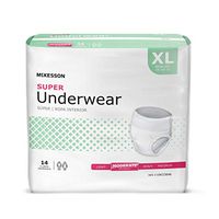 McKesson Adult Underwear Pull On X-Large Disposable Moderate Absorbency, UW33846 - CASE of 56