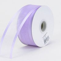 BBCrafts Lavender Organza Ribbon Two Striped Satin Edge 1-1/2 inch 100 Yards
