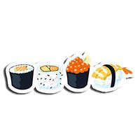 Sushi Sticker Food Stickers Waterbottle Sticker Tumblr Stickers Laptop Stickers Vinyl Stickers