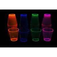Party Essentials N26090 Hard Plastic 2-Ounce Shot/Shooter Glasses, Pack of 60, Assorted Neon