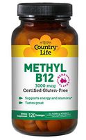 Country Life - Methyl B-12, Berry Flavored, 3000 mcg - 120 Lozenges