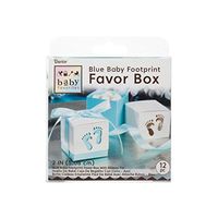 Darice Favor Box Baby Feet Blue 2 x 2 x 2 inches 12 Pieces (3-Pack) 1404-069
