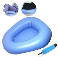 YXMxxm Portable Air Cushions Bedpan with Pump, Washable Inflatable Potty Bedside Toilet for Bedridden Elder Bedbound Patient, (2 Pack)