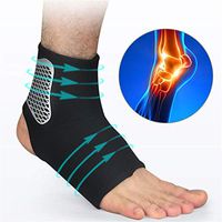 Ankle Brace Sleeves, Breathable Neoprene Anti-Sprain Ankle Support Sleeve, for Basketball Soccer Sports Joint Injuries Recovery Relief Foot Pain Arch Support Ankle Swelling Heel Spurs, 1 Pair (M)