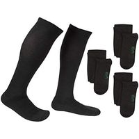 3 Pair EvoNation Men's USA Made Graduated Compression Socks 20-30 mmHg Firm Pressure Medical Quality Knee High Orthopedic Support Stockings Hose - Best Comfort Fit, Circulation, Travel (XL, Black)