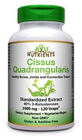 Cissus Quadrangularis Extract (40% 3-Ketosterones)120 Capsules, 1000 mg per Serving, Powerful Bone, Joint and Tendon Health Support.Made in USA.
