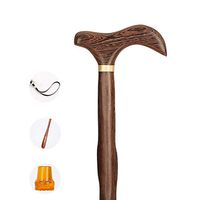 AOHMG Solid Wood Walking Stick with Rubber Tip, Natural Wood Fashionable Wooden Canes for Men and Women, Lightweight and Strong 450lb Weight Capacity,Canes A_33in