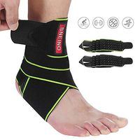 SNEINO Ankle Brace for Women & Men - Adjustable Compression Ankle Support Wrap - Perfect Ankle Sleeve for Plantar Fasciitis,Ankle Sprain,Achilles Tendon,Sports – Breathable, One Size Fits All(Green)