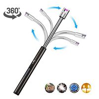 Candle Lighter, Upgrade USB Charging Arc Lighter, 360° Elastic Neck, Suitable for Lighting Candles, Gas Stoves, Camping Cooking, Barbecue Fireworks Flame