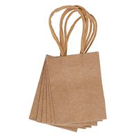 Darice 30071319 Mini Gift Bag: Kraft, 3 x 4 inches, 6 Pieces, Brown