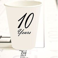 10 Years Classy Black Cup (8 CT) by Partypro