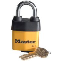 Master Lock Padlock, Covered Laminated Steel Lock, 2-1/8 in. Wide, 911DPF