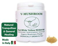 Medicinal Mushrooms v-Reishi Supplement Powder Mix | Organic, Non-GMO Extract with Antiviral Properties | Natural Tranquilizer and General Healing - 3oz Bottle