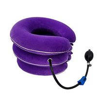 2020 Newest Cervical Neck Traction Device Inflatable Neck Stretcher, Easy to Use for Chronic Neck and Shoulder Pain Relief, Neck Cervical Brace Collar Pillow for Home and Travel (Purple)