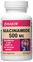 Major Niacinamide 500 mg Tablets 100ct Bottle