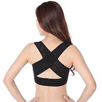 Monkibag-HE Posture Aligner Chest Brace Up for Women Posture Corrector Shapewear Tops Breast Support Bra Top X Strap Bras Physical Therapy Posture Support (Color : Black, Size : S)