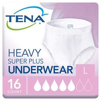Tena Incontinence Underwear for Women, Super Plus Absorbency, Large, 16 Count