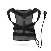 Jmung Posture Correction & Posture Support for Neck Shoulders and Back Pain Relief Inflatable Correction Tape Anti-Hump Back Correction of Scoliosis Correction Device,Black,M