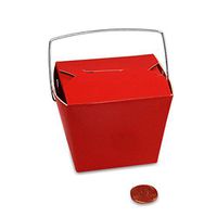 Red Wire Handle Paper Boxes | Quantity: 72 | Width: 3 1/2"