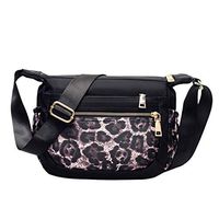 Fashionhe Crossbody Bag Women's Nylon Waterproof Shoulder Bag Printing Bags Waist Pack Hiking Daypacks(B)