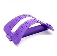 Waist Stretcher, Comfortable Back Stretcher, 3-Level Stretching Equipment, Lumbar Support Posture Corrector for Upper and Lower Back Pain Relief,Purple