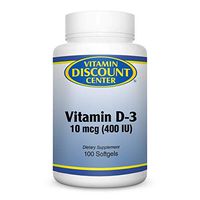 Vitamin Discount Center Vitamin D-3 400 IU, 100 Softgels