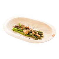 Palm Leaf Deep Oval Plate, Oval Leaf Plate - 8" x 5" - Deep Oval Plate / Bowl - Durable Sustainable Material - 100ct Box - Restaurantware