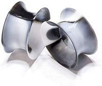 Pierce Plex Pair of Marble Design Thin Silicone Flexible Ear Plugs