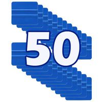 Stellar (50 Pack) Blue Hand Applicator Squeegee, Decal Vinyl Wrap Handy Tool