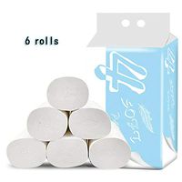 Tongxu 6 Rolls Paper Towels Toilet Paper 4 Layers Bulk Rolls Bathroom Tissue Soft Skin-Friendly Toilet Papers Family Towels