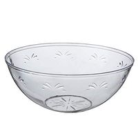 BalsaCircle 12 pcs 32 oz Clear Plastic Round Bowls - Disposable Wedding Party Catering Tableware