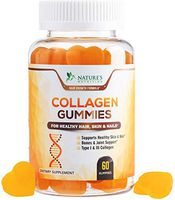 Collagen Gummies Hair Gummy Vitamins Extra Strength 100000 mcg - Natural Multi Collagen Peptide Supplement - Made in USA - Aging, Hair, Skin, Nail Support for Women & Men - 60 Gummies