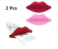 PANMLY Toothpaste Squeezer,Tube Squeezer Dispenser,Toothpaste Holder Rolling Bathroom Extract,Toothpaste Tube Squeezer Paint Tube Wringer for Artist, Hair Salon, Painter (2 pcs Lips)