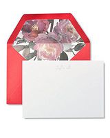 Painterly Red 'Just A Note' Note Cards with Silver Foil