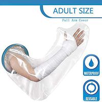 Long Full Upper Sleeve Arm Hand Bandage Medical Waterproof Protector Cast Shower Cover Keep Wound Injury Dry PICC Line Bath Swim Watertight 100% Seal Adult